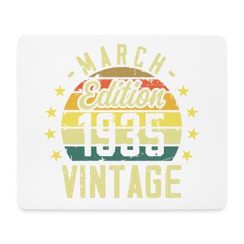 Vintage mars 1935 vintage cadeau anniversaire 1935 - Tapis de souris (format paysage) - blanc - Devant