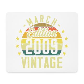 Vintage March 2009 Vintage Birthday Gift 2009 - Mouse Pad (horizontal) - white - Front
