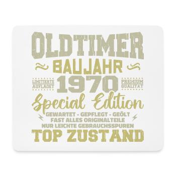 Jahrgang 1970 geboren Retro Geburtstag Vintage - Mousepad (Querformat) - Weiß - Vorne