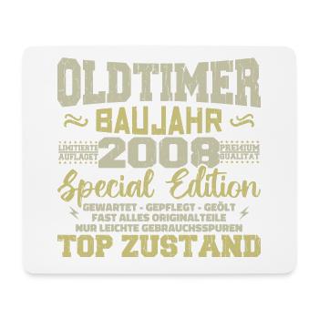 Vintage 2008 Born Retro Birthday Vintage - Mouse Pad (horizontal) - white - Front