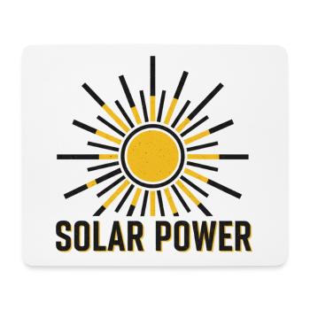 Neobrutalistische Solarenergie-Sonnenstrahl-Ikone - Mousepad (Querformat) - Weiß - Vorne