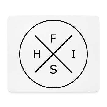 Fish Wortkreis - Mousepad (Querformat) - Weiß - Vorne