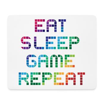 Gamer saying Eat Sleep Game Repeat - gift idea - Mouse Pad (horizontal) - white - Front