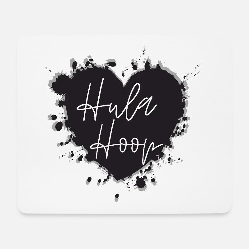 Hula Herz Hoop - Mousepad (Querformat) - Weiß
