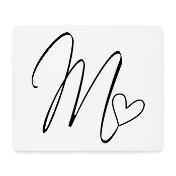 Letter M Letter-M Calligraphy - Mouse Pad (horizontal) - white - Front