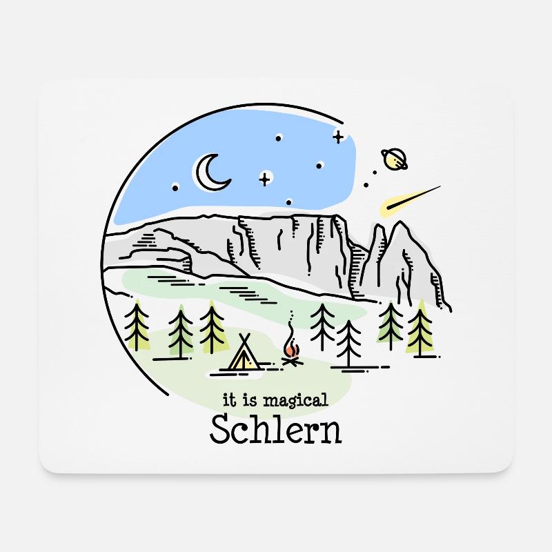 Schlern Sciliar Rosengarten Dolomiten Wanderung - Mousepad (Querformat) - Weiß