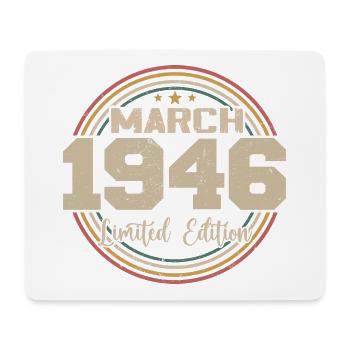 Awesome Since March 1946 Birthday 1946 Gift - Mouse Pad (horizontal) - white - Front