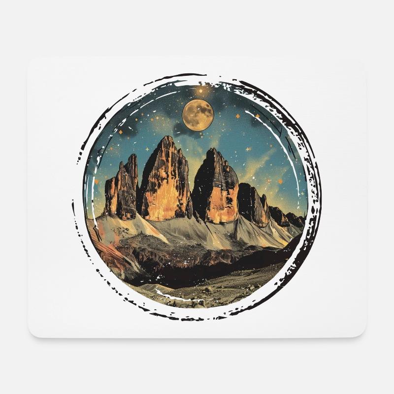 Drei Zinne Tre Cime di Lavaredo Dolomiten Andenken - Mousepad (Querformat) - Weiß