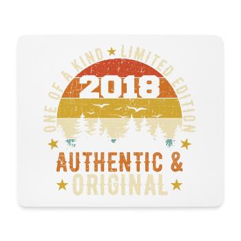 Original 2018 Geburtstagsgeschenk 2018 authentisch - Mousepad (Querformat) - Weiß - Vorne