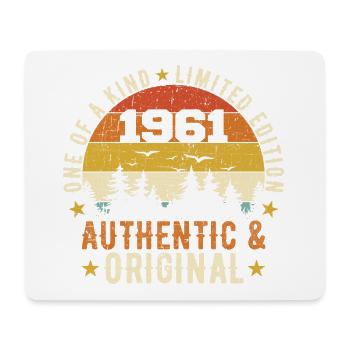 Original 1961 Birthday Gift 1961 Authentic - Mouse Pad (horizontal) - white - Front