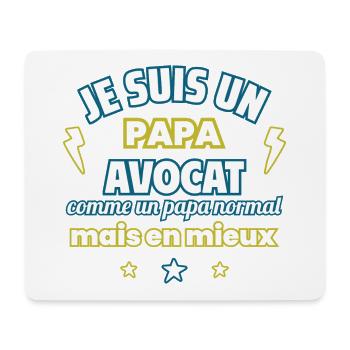 Je suis un papa avocat,cadeau fête des pères - Tapis de souris (format paysage) - blanc - Devant