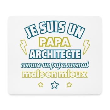 ¨Papa architecte, cadeau fête des pères,Noël - Tapis de souris (format paysage) - blanc - Devant