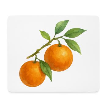 Branche d’oranger aux fruits mûrs - Tapis de souris (format paysage) - blanc - Devant