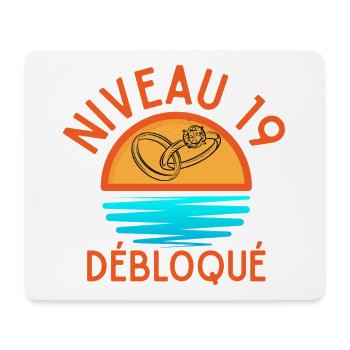 Level 19 Unlocked, a creative and joyful touch - Mouse Pad (horizontal) - white - Front