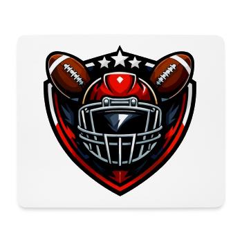 Kicker Shield Football Helm - Mousepad (Querformat) - Weiß - Vorne