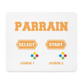 Prépare Toi Parrain J'arrive - Annonce Grossesse - Tapis de souris (format paysage) - blanc - Devant