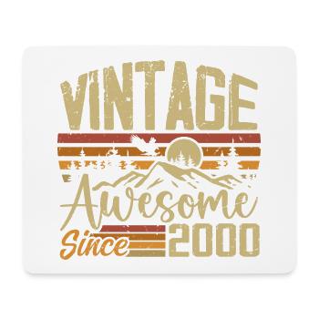 Vintage 2000 Retro 2000 Geburtstagsgeschenk - Mousepad (Querformat) - Weiß - Vorne