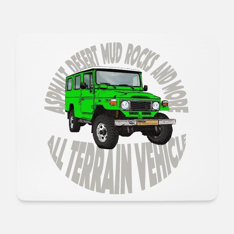 Desert and Mud J4 Grün - Mousepad (Querformat) - Weiß