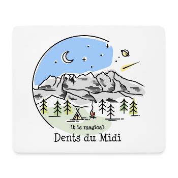 Dents Du Midi Valais Wandern Bergsteigen Souvenir - Mousepad (Querformat) - Weiß - Vorne