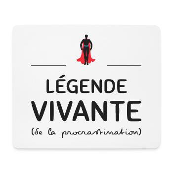 Légende vivante de la procrastination| Idée cadeau - Tapis de souris (format paysage) - blanc - Devant