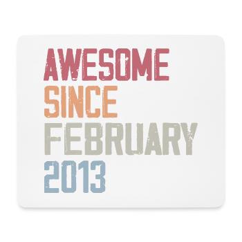 February 2013, 11th Anniversary 2013 February 11 years - Mouse Pad (horizontal) - white - Front