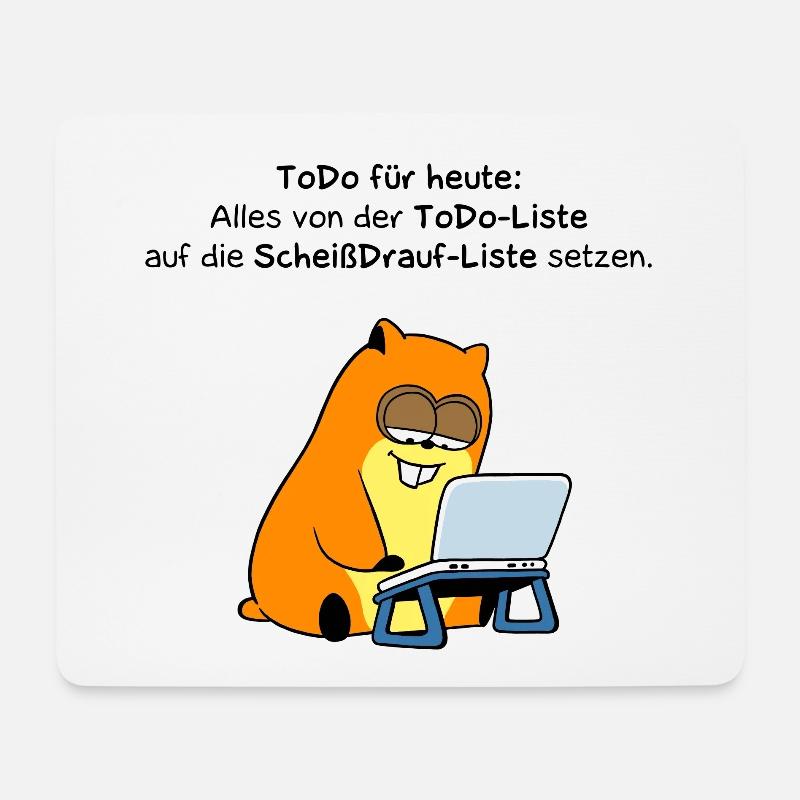 ToDo - Mousepad (Querformat) - Weiß