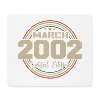 Awesome Since March 2002 Birthday 2002 Gift - Mouse Pad (horizontal) - white - Front