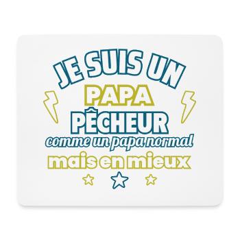 Papa PÊCHEUR,cadeau fête des pères,Pêche,Humour - Tapis de souris (format paysage) - blanc - Devant