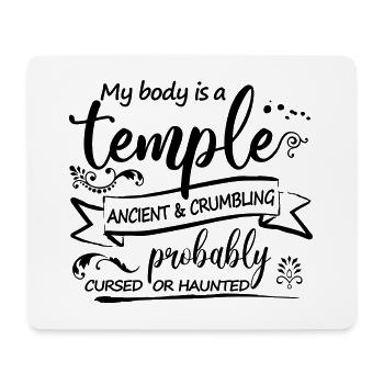 my body is a temple - Mousepad (Querformat) - Weiß - Vorne