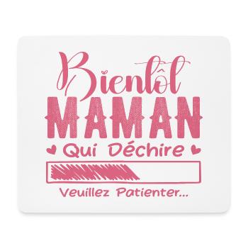 Bald Mama, die in Tränen ausbricht, bitte warte, Mutter - Mousepad (Querformat) - Weiß - Vorne