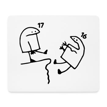 17 ans Idée Cadeau Humour Anniversaire 17 ans - Tapis de souris (format paysage) - blanc - Devant
