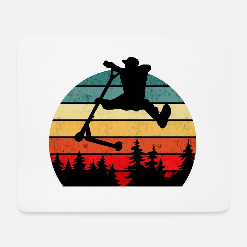 Escooter Scooter Stunt - Mousepad (Querformat) - Weiß