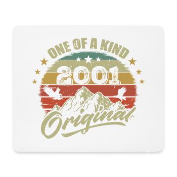 2001 Anniversaire vintage 2001 rétro né en 2001 - Tapis de souris (format paysage) - blanc - Devant