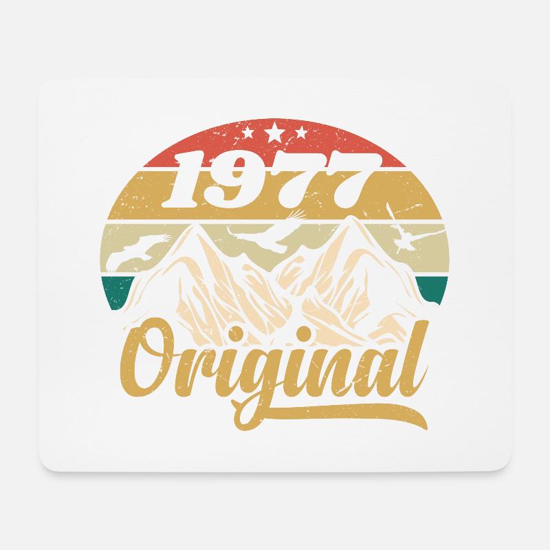 Original 1977 Vintage Geburtstagsgeschenk 1977 - Mousepad (Querformat) - Weiß