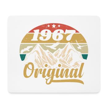 Original 1967 Vintage Anniversaire Cadeau 1967 - Tapis de souris (format paysage) - blanc - Devant