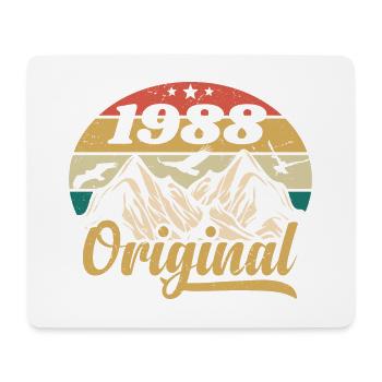 Original 1988 Vintage Anniversaire Cadeau 1988 - Tapis de souris (format paysage) - blanc - Devant