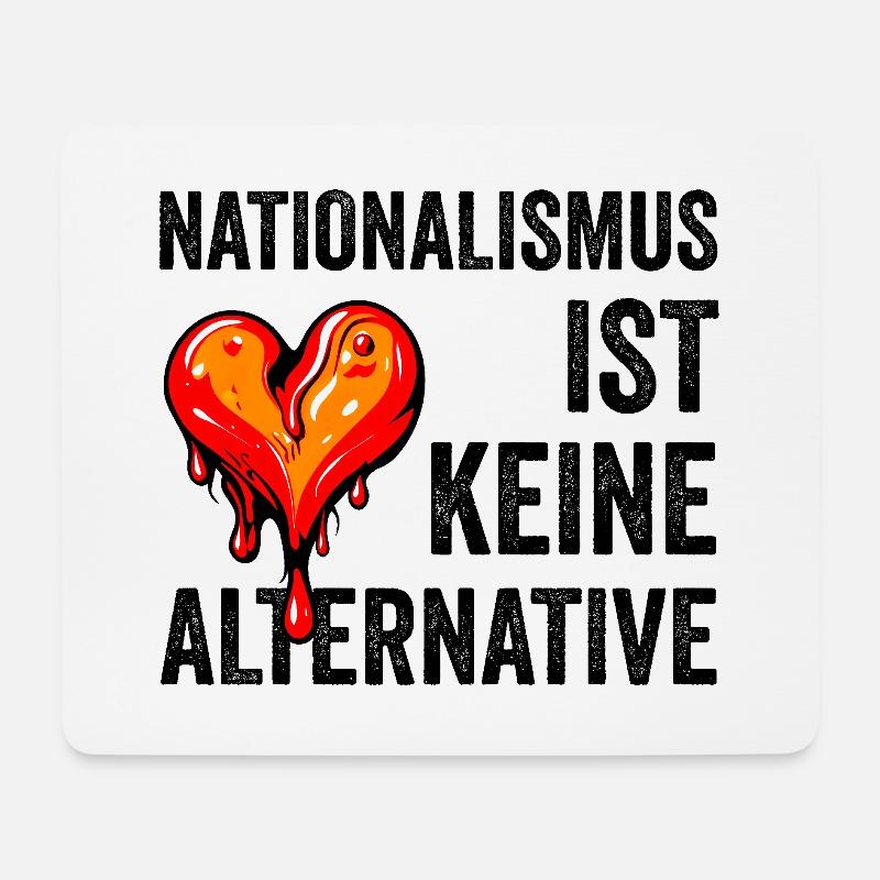 Nationalismus ist keine Alternative - Mousepad (Querformat) - Weiß
