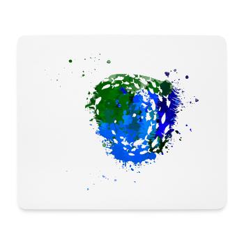 fischschwarm,fische,malerei,graffiti,blau - Mousepad (Querformat) - Weiß - Vorne
