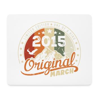 Retro March 2015 Vintage 2015 Birthday Gift - Mouse Pad (horizontal) - white - Front
