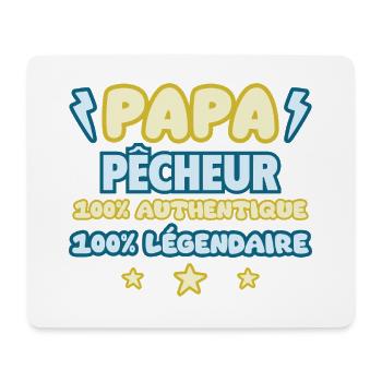 Papa pêcheur,cadeau fête des pères,Pêche,Humour - Tapis de souris (format paysage) - blanc - Devant