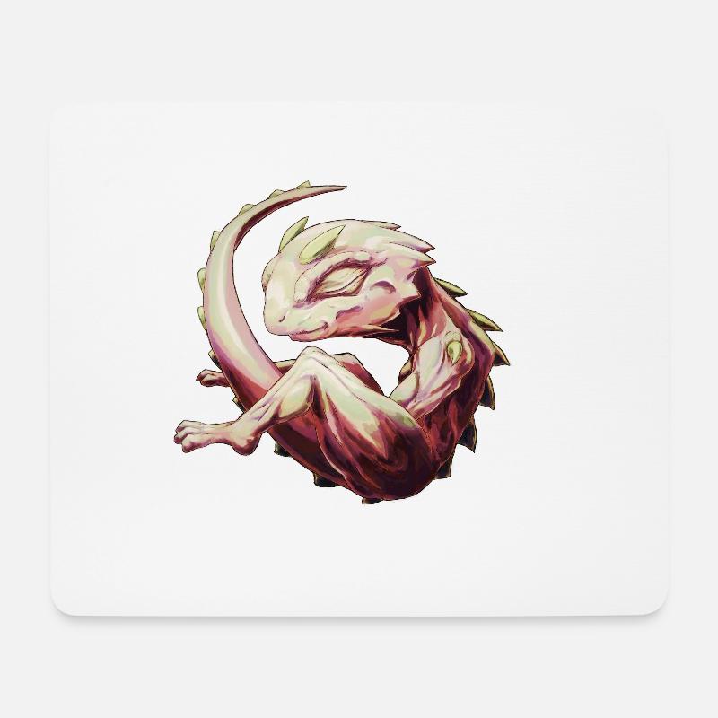 Dragonfedus - Mousepad (Querformat) - Weiß