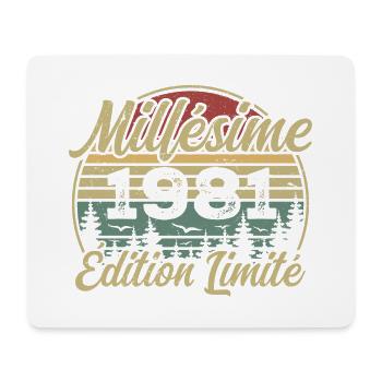 Millésime 1981 - Cadeau Pour le 43e Anniversaire - Tapis de souris (format paysage) - blanc - Devant