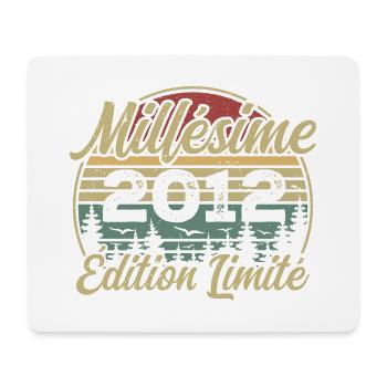 Millésime 2012 - Cadeau Pour le 12e Anniversaire - Tapis de souris (format paysage) - blanc - Devant