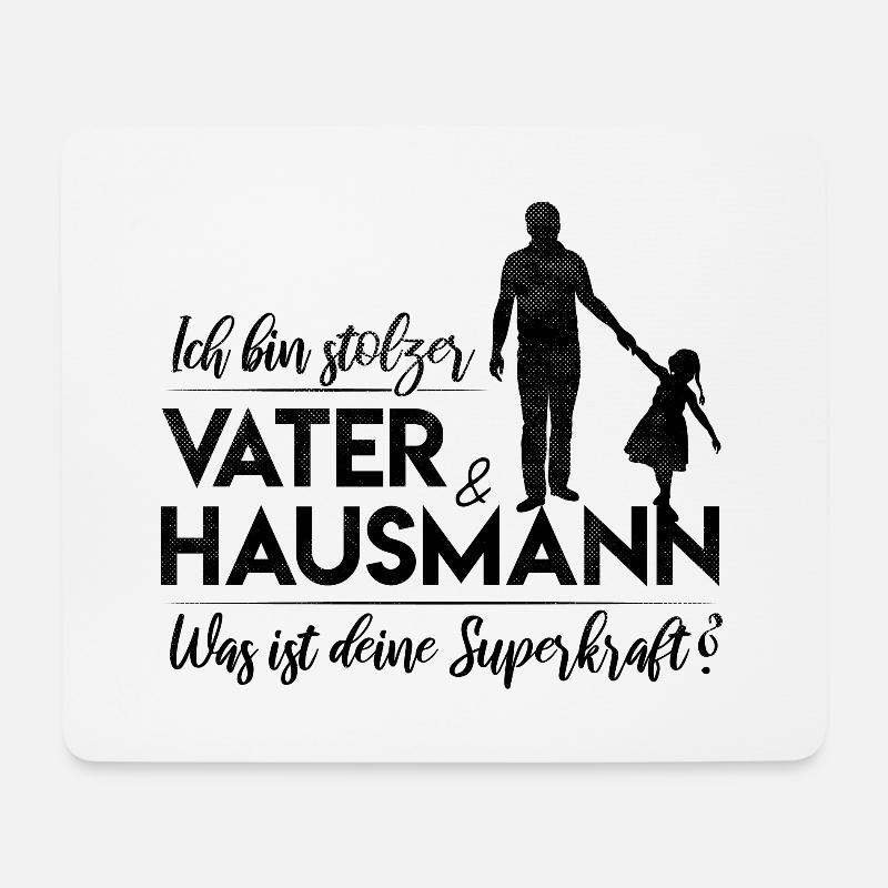 Stolzer Vater Hausmann Papa Familie Elternzeit - Mousepad (Querformat) - Weiß