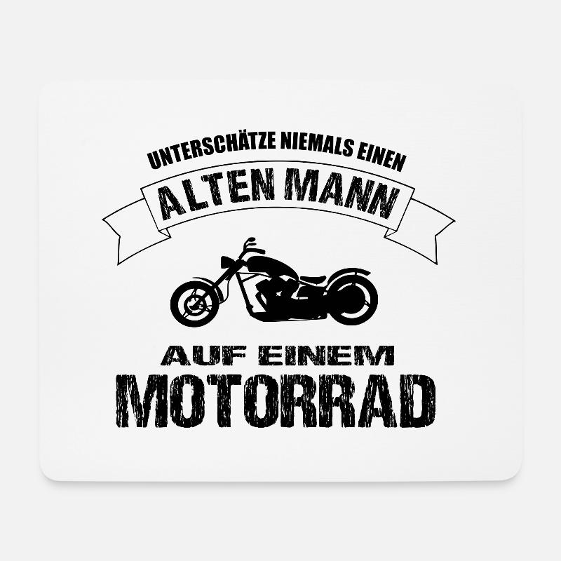 Motorrad - Mousepad (Querformat) - Weiß