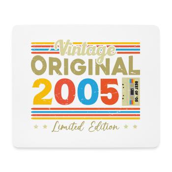Vintage-Geburtstagsgeschenk Jahrgang 2005 - Mousepad (Querformat) - Weiß - Vorne
