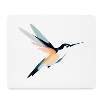 Farbenfroher Kolibri - Mousepad (Querformat) - Weiß - Vorne