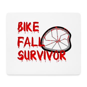 Bike Fall Survivor Fahrradunfall Blutiges Halloween - Mousepad (Querformat) - Weiß - Vorne