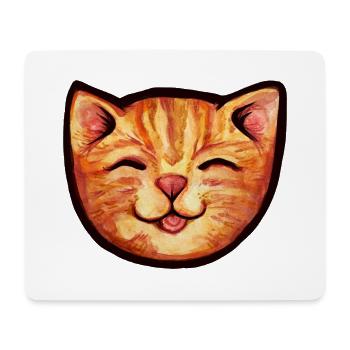 Sonnenkat Aquarell Lächeln - Mousepad (Querformat) - Weiß - Vorne