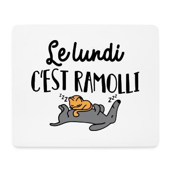 Le lundi c'est ramolli - Tapis de souris (format paysage) - blanc - Devant